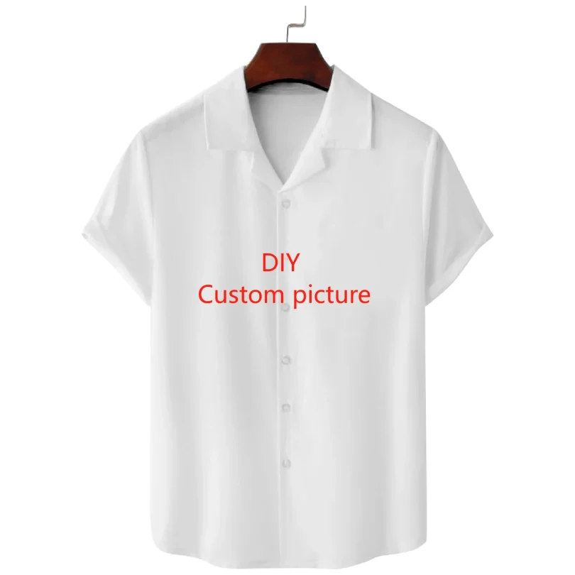 Custom Shirt 3D Printing Fashion Casual Lapel Button Shirt Front And Back Partial Customization Your Exclusive Clothing